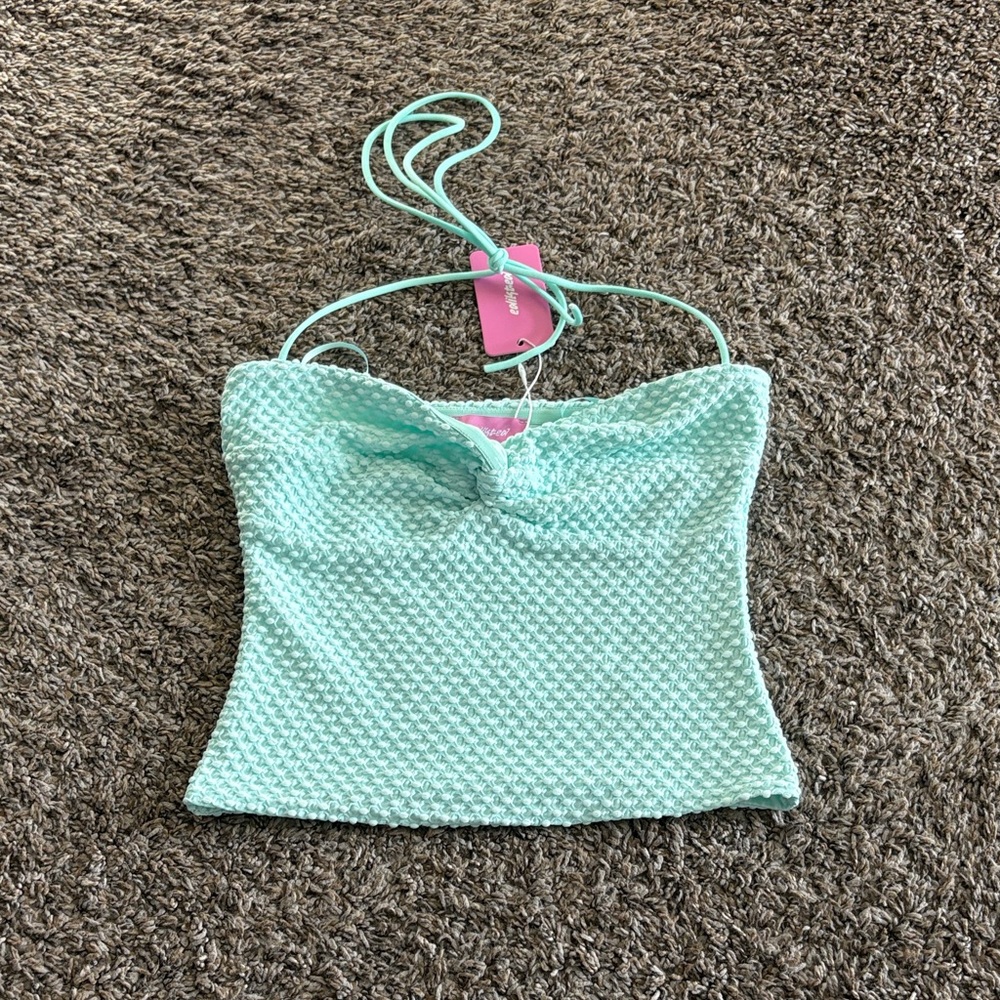 NWT Teal Edikted Halter Top